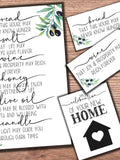 Housewarming Printable Home Blessing, Bread Salt Wine, New Home Owners, New Neighbors, Welcome To Your New Home Housewarming Gift Basket Tag house warming flower