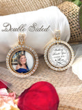Photo Bouquet Charm In Loving Memory of Mom-Dad-Grandma-Grandpa-Personalize Saying and Custom Photograph-Memory Gift-Wedding Memorial Charm Bouquet