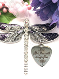 Dragonfly Memorial Ornament, Loss of Loved One Remembrance Gift sympathy flower