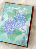 Hydrangea Sympathy card flower sympathy for grief grandmother loss deepest sympathy card elegant floral condolence card comforting aunt loss sympathy flower