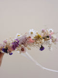 Pink Daisies and wildflowers dried flower crown / bridal crown / wedding flower crown FLOWER DELIVERY