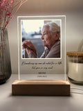 Custom Personalized Photo LED Wood Stand Room Night Light Up Table Lamp In Loving Memory Condolence Remembrance Loss Sympathy Memorial Gift sympathy flower