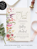 EDITABLE Housewarming Party Invitation - Rustic Housewarming Party Template -Wildflower Housewarming Invitation Home Sweet Home house warming flower