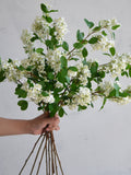 28" Cream Fake Lilacs Flower Branch, Faux Spring Flower Stem,| Centerpieces | Floral | Wedding/Home Decoration | Gifts faux plants