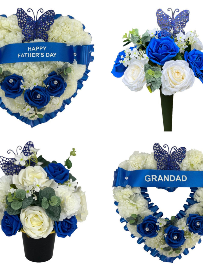 Artificial Flowers Grave cemetery Memorial Pots Grave pots Grave spike remembrance flowers carnations Dad mum FLOWER DELIVERY