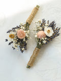 Lavender & Blush Wedding Boutonniere wedding flower