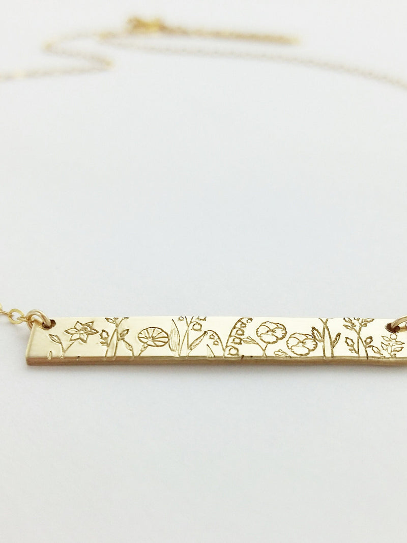 Family Garden Necklace, Waterproof Custom Family Birth Flower Necklace, Choose Your Flowers, Personalized, Family Flowers, Mom, Mother's Day birthday flower