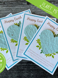 Earth Day Plantable Seed Paper Card: Eco-Friendly Blue Heart seeds bulk