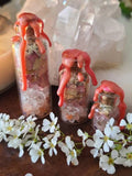 Love Spell Jar: Reiki Infused Crystals, Rose & Quartz Witch Bottle Love Romance Flower