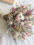 Lavender & Dried Pink Roses Bouquet l Dried Flowers Bridal Bouquet l Boho Wedding Bouquet l Gift For Her wedding flower