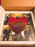 Custom OmbrŽ Heart Paper Flower Shadow Box | Personalized Gift Love Romance Flower
