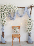 Baby's Breath and White Roses Wedding Arbor Flowers, Gazebo Decor wedding flower