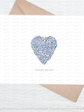 Forget Me Not Sympathy Card, Personalised Floral Thinking of You sympathy flower