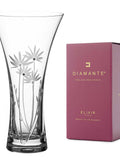DIAMANTE Swarovski Trumpet Shaped Vase "Bloom" - Hand Cut Flower Decoration with Swarovski Crystals - 25cm FLOWER DELIVERY