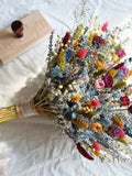 Jewel Boho Bouquet l Purple, Pink & Blue Dried Flowers Bridal Bouquet l Wedding Bouquet wedding flower