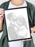 Wedding Song Lyrics from Photo Personalized First Dance Favorite Song Canvas Print 1st Anniversary Custom Sign Framed Mothers Day Gift ANNIVERSARY