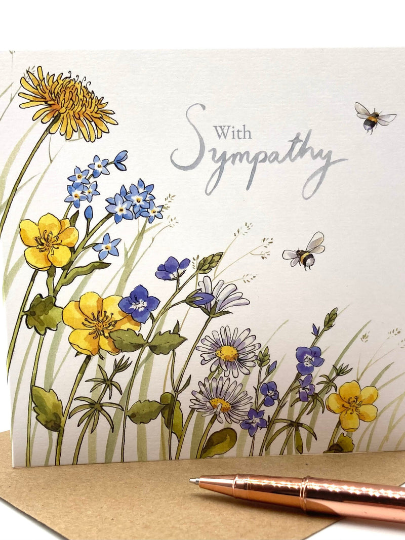 Sympathy Card, Sympathy Meadow sympathy flower