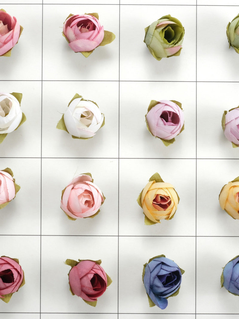 5/500PCS Small Peony Buds - Artificial Silk Flower Head 8Colors Mini Camellia - CHOOSE COLOR - For DIY Crafts Bouquets Decor Tiny Flowers silk flower