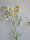 29.5" White Artificial Cosmos Flowers Branch, Faux Summer Flower Stem, Fake Flowers Centerpieces | DIY Floral | Wedding/Home Decoration Gift faux plants
