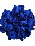 M&S Schmalberg 4.5" Royal Blue Gardenia Flower Millinery Fabric Flowers Brooch Pin silk flower