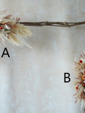 Dried Preserved flowers Wedding arch&Green Artificial leaves,Flower Swag Backdrop,pampas Flower arbor,Boho Wedding Centerpieces 19.6_11.3 in flower spore