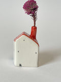 Ceramic House dried flower holder house warming flower
