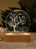 Tree of Love Personalized Couples LED Night Light, Anniversary Gift ANNIVERSARY
