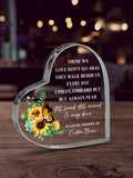 Custom Memorial Heart Plaque, Those We Love Don't Go Away, Loss of Loved One, Sympathy Gift, Butterfly and Sunflower, Memorial Gift sympathy flower