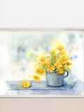 Fine Art Print Yellow Flowers From Original Botanical Watercolor Painting, Floral Wall Art house warming flower