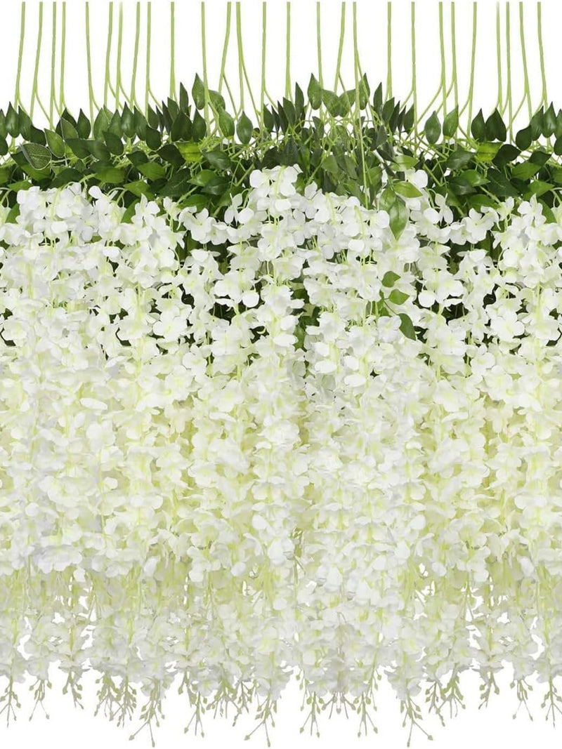 Wisteria Hanging Flowers - Silk Flower Stems - Wedding Wisteria Floral Stems -P FLOWER DELIVERY