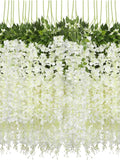 Wisteria Hanging Flowers - Silk Flower Stems - Wedding Wisteria Floral Stems -P FLOWER DELIVERY