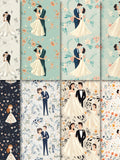 Eternal Love - 10 Romantic Wedding Seamless Patterns Love Romance Flower