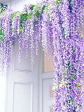 BULK 12pcs/ Purple Wisteria/Vines For Wedding/Greenery/Wedding Centerpieces/Home Decor/Faux Vines/Silk Vines/Garlands silk flower