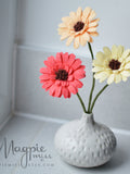Gerbera felt flower bouquet, Mothers day spring flowers, felt flowers, mum mom gift, housewarming gift, flower decoration, desk mate house warming flower