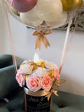 Flower  Ballon bouquet, ballon flower, birthday gift, balloon bouquet, baby shower, anniversary gift,Hot Air Balloon velvet Flower Box, FLOWER DELIVERY