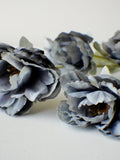 Dark Gray Silk Peony Stem: DIY Wedding Floral Arrangement silk flower