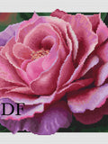 Capture Romance of Single Rose: Beautiful Pink Rose Cross Stitch Pattern for Love and Passion, Colorful Spring Flower - instant PDF download Love Romance Flower