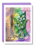 Lily of the Valley Quilling Card with Sympathy, Flower Sympathy Card, Lily of the Valley Card, With Deepest Sympathy Card for Loved One sympathy flower