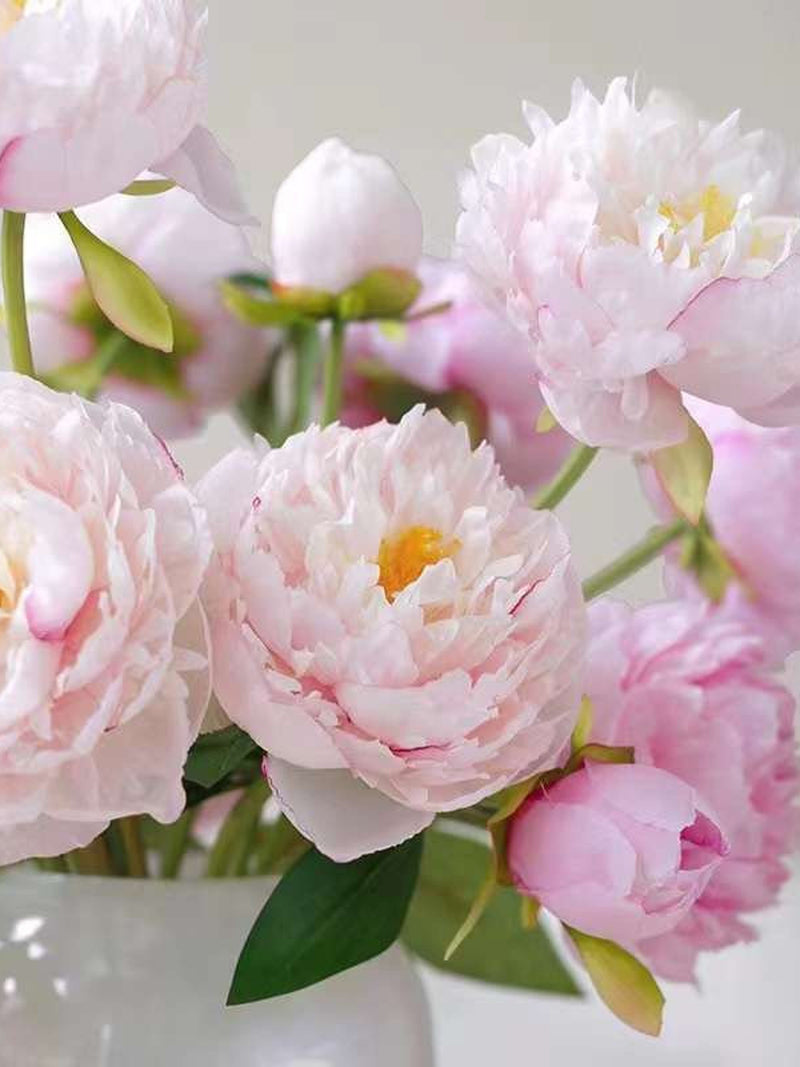 1 bunch (7pcs) of  Silk Peony Bouquets in 7 colors , Artificial Flowers silk flower