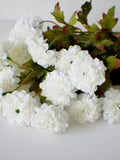 Ivory Zinnia Bunch: 15" Silk Artificial Flowers silk flower