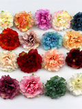 2/500Pcs 6cm Silk Carnation Artificial Flower head in bulk Fake Peony Head For Wedding Home Decor DIY Garland Scrapbook Junk Journal Craft silk flower