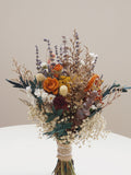 Wild flower bride bouquet, autumn wedding bouquet, baby breathing wedding bouquet, rural wedding eucalyptus leaf lavender bouquet Bouquet