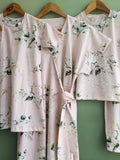 Delivery Robe and Gown Set - Flower Edition - Blush Blooms | Matching T-Shirts for Dad, Older Siblings & a Swaddle. Customization Available FLOWER DELIVERY