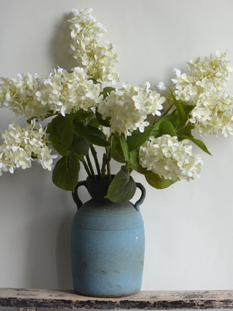 27.5" Real Touch Cream Hydrangea Branch, Realistic Ivory Faux Lilac Flowers | DIY Floral Supply | Wedding/Home/Kitchen Decoration | Gifts silk flower