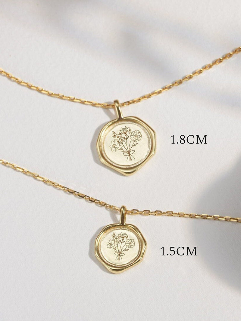 Birth Flower Family Bouquet ¥ Birth Flower Gift ¥ Bouquet Necklace ¥ Personalized Necklace ¥ Combined Bouquet ¥ Necklace for Mom ANNIVERSARY