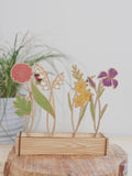 Birth Month Flowers for garden bed, Wooden Floral Gift for Mother's, Grandmothers & Families birthday flower