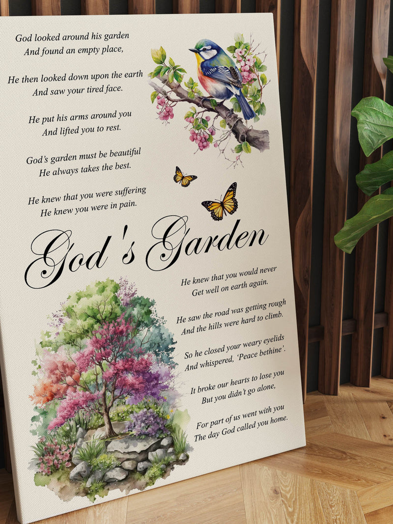 God's Garden Sympathy Poem Print: Bereavement Gift For Grief Card (Digital Download) sympathy flower