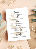 New Home Blessing Print: Bread, Wine, Salt Poem (Digital Download) house warming flower