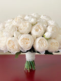 Off White  Peony Bouquet, Wedding Bouquet, Bridal Bridesmaids Bouquets ,Real Touch Peony Wedding Bouquet, Silk Peony Bouquet, Mom Corsages Bouquet
