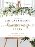Greenery Housewarming Party Welcome Sign, New Home Party, New House Party Sign, House warming welcome sign, Eucalyptus, HB1 house warming flower